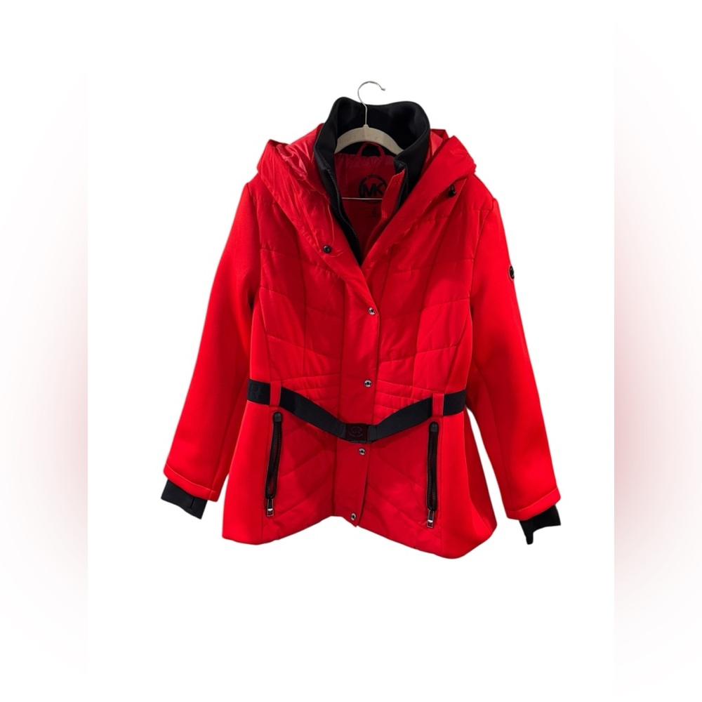 NWT Michael Kors Vibrant Red Jacket with Black Details